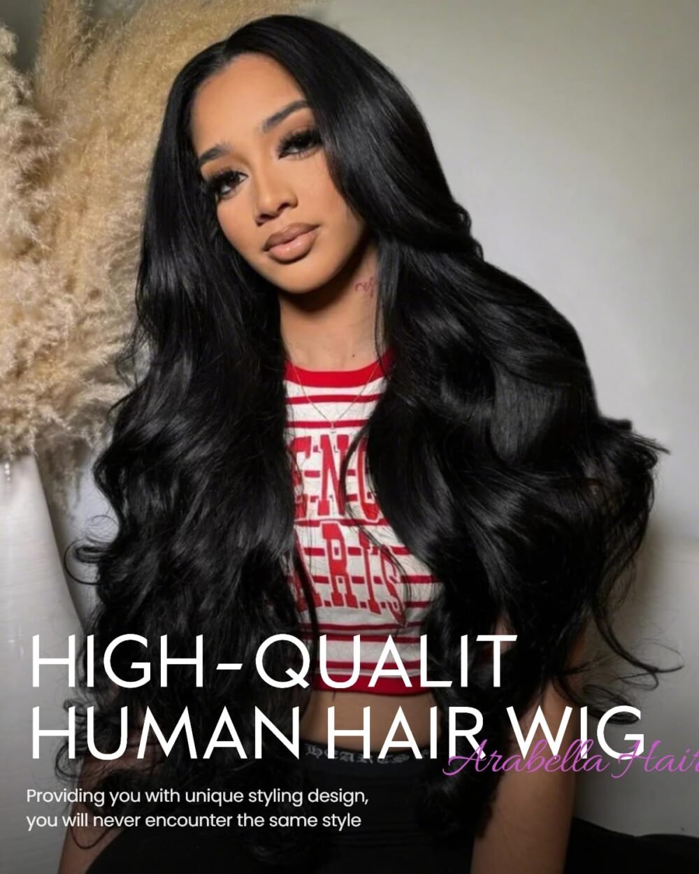 باروكة دانتيل أمامي 6X5 من شعر طبيعي 20 بوصة، موجة الجسم الفضفاضة، كثافة 230% - الصورة 6