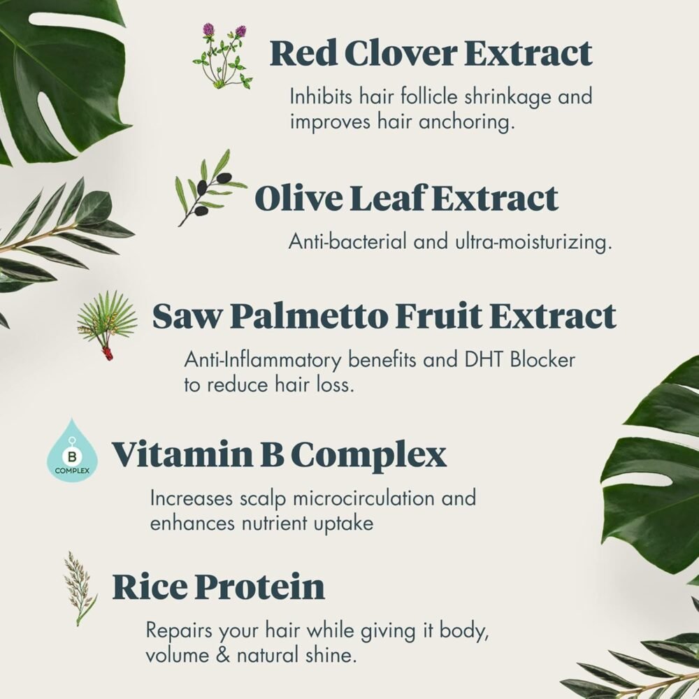 مجموعة التجربة لمدة 30 يومًا - نظام ثلاثي للشعر الرقيق والمتساقط - خالي من الكبريتات والبارابين - شامبو وعلاج يُترك على الشعر - علاج لتساقط الشعر للرجال والنساء - الصورة 4