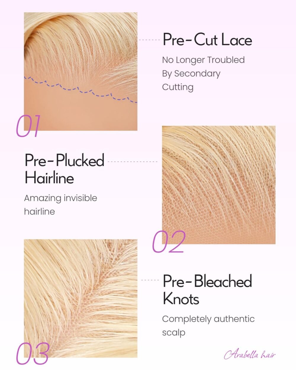 باروكة 5x6 لايس فرونت بشعر بشري 613، بدون غراء، كثافة 240%، تم تمشيطها مسبقًا، تم قصها مسبقًا، 24 إنش، تموجات جسم، باروكة لايس فرونت بشعر بشري 613 - الصورة 4