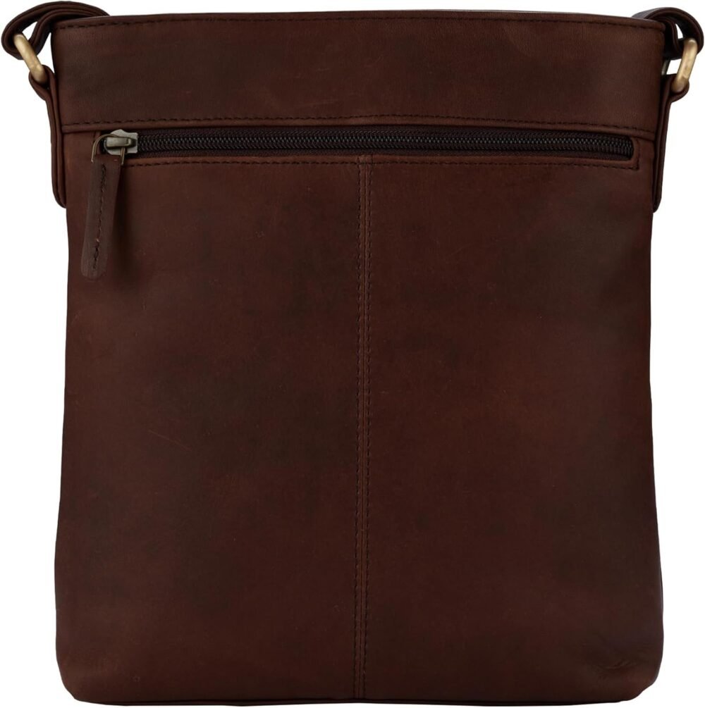 حقيبة "فينيلير" جلد كروس بودي للنساء مع جيب بسحاب صغير - الصورة 4