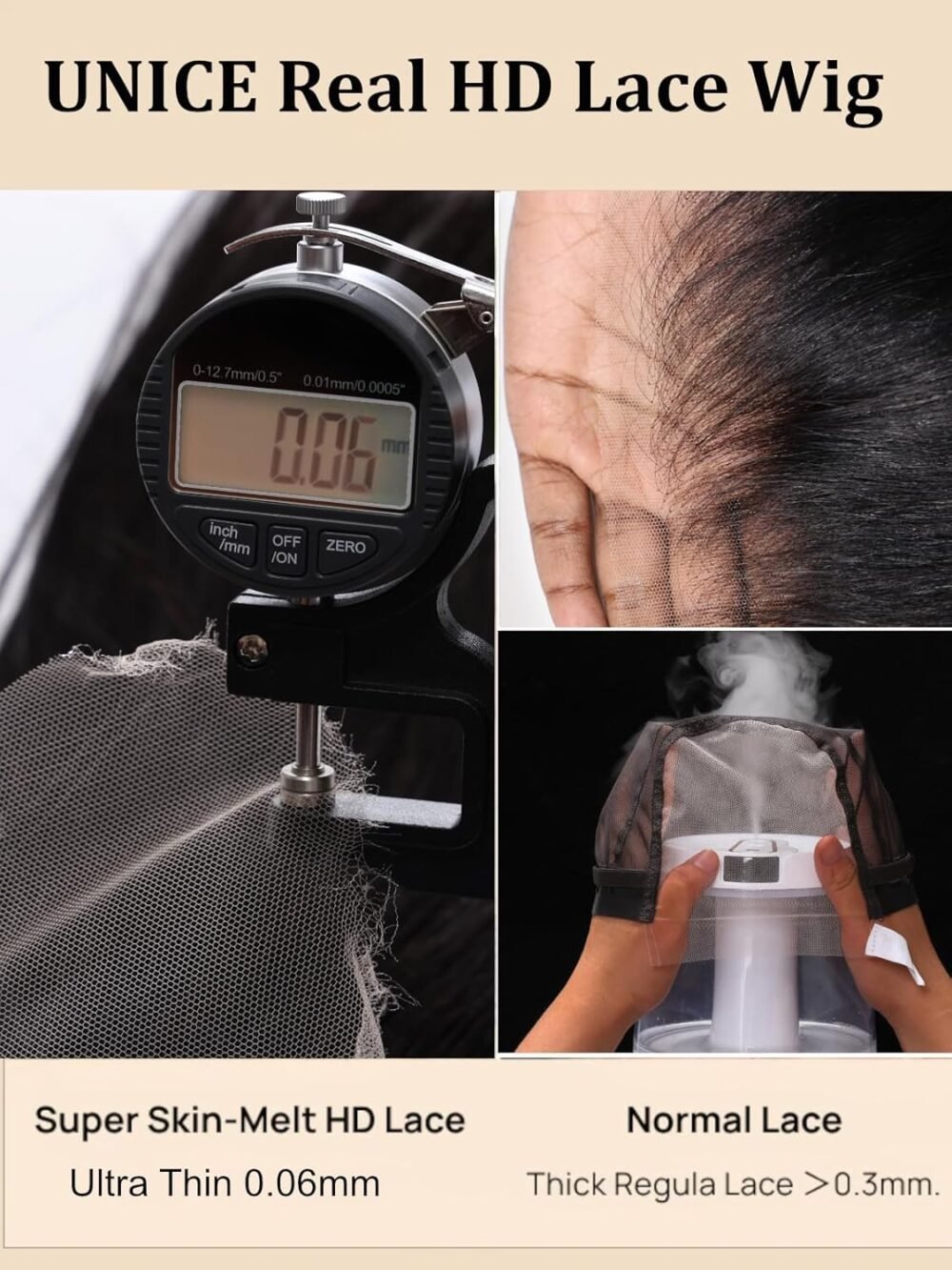 ⁦باروكة شعر بشري 5x5 غطاء أمامي HD، 20 بوصة، تموجات مائية عميقة، كثافة 180%، بدون غراء، مع عقد مبيضة مسبقًا، تتناسب مع جميع درجات البشرة⁩ - الصورة ⁦3⁩