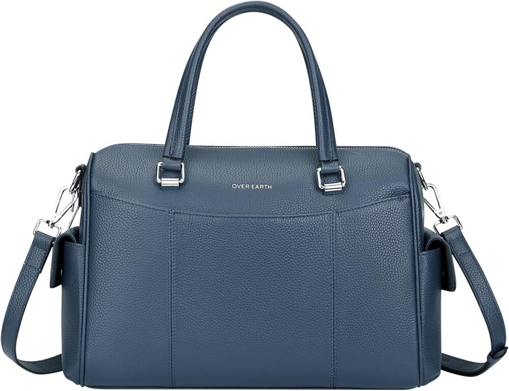 حقيبة "أوفر إيرث" ساتشيل جلد طبيعي للنساء، حقيبة يد علوية للكتف