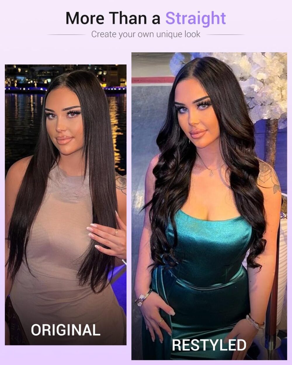 باروكة مستقيمة 5x6 دانتيل أمامي من شعر طبيعي بدون غراء - 24 بوصة - الصورة 6