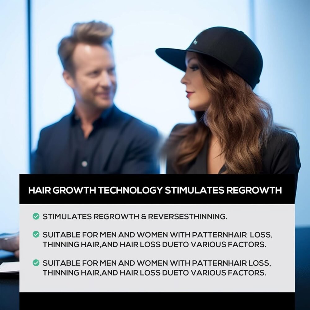 غطاء نمو الشعر بالليزر، قبعة العلاج بالليزر لإعادة نمو الشعر، جهاز علاج الشعر بالليزر، نظام نمو الشعر باستخدام العلاج بالضوء الأحمر لعلاج تساقط الشعر للرجال والنساء - الصورة 2