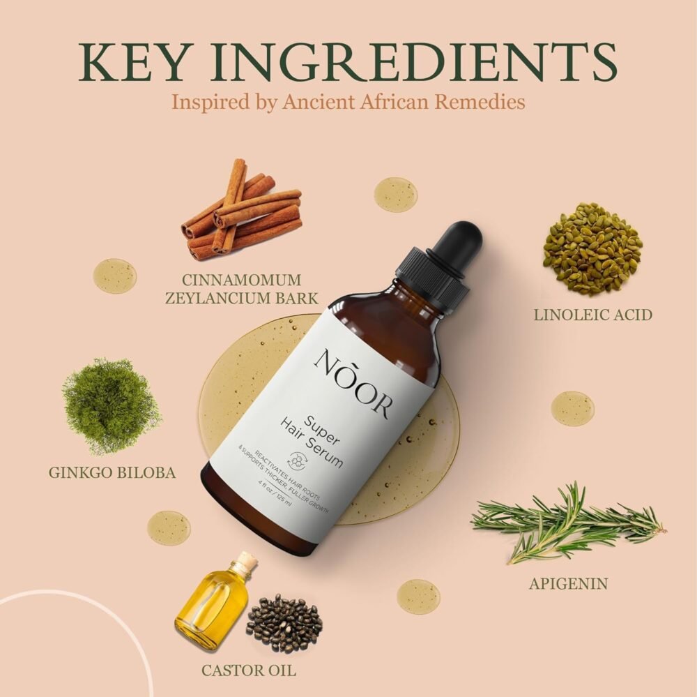 سيروم NOOR HAIR الفائق لنمو الشعر - علاج للشعر المجعد والتالف - الصورة 3