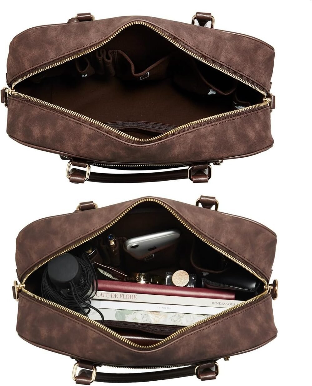 حقيبة "فيكتوريا هايد" للنساء من الجلد مع ساعات مربعة - الصورة 3