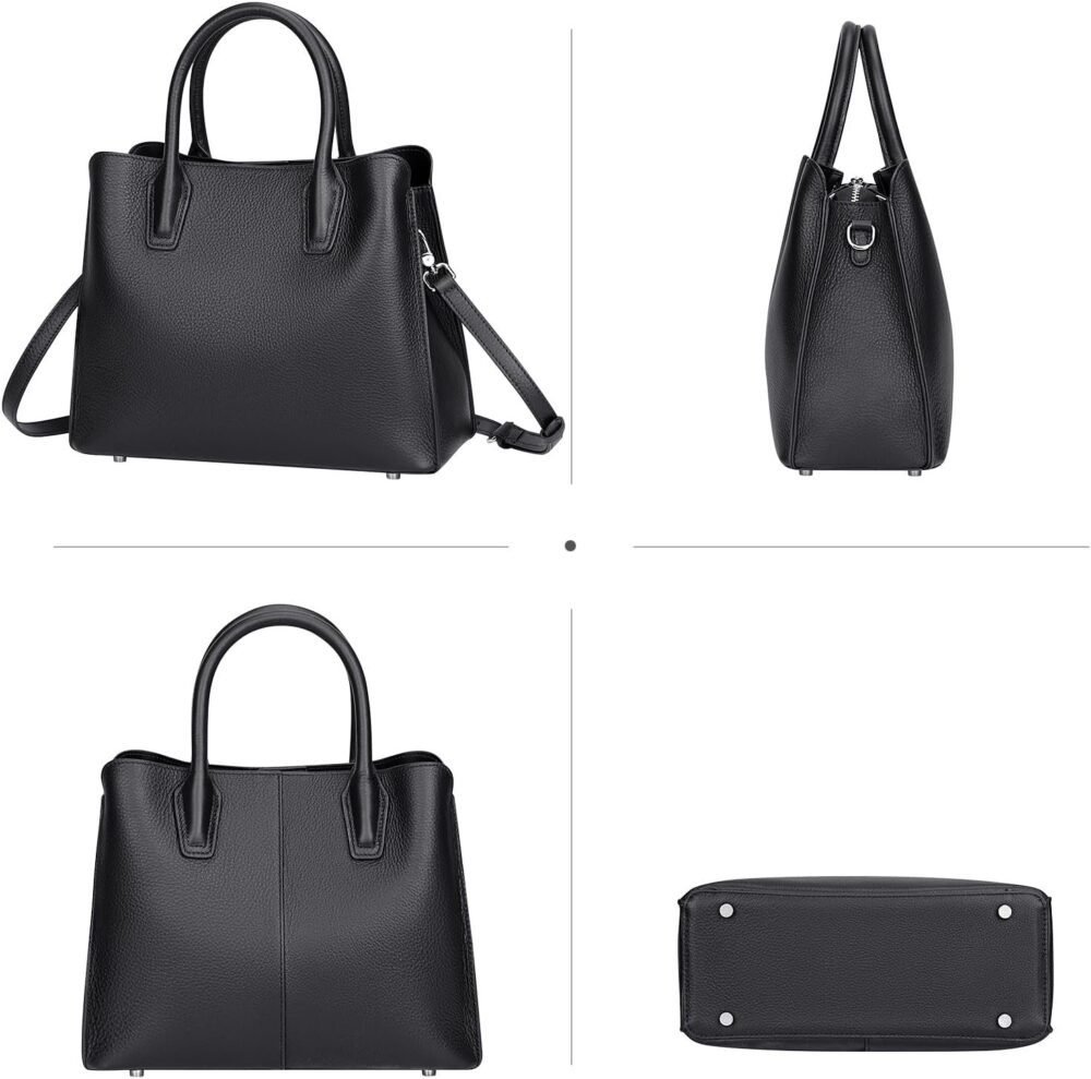 حقيبة ساتشيل جلدية حقيقية للنساء من "أوفر إيرث" - حقيبة كتف كلاسيكية ومتوسطة الحجم - الصورة 6