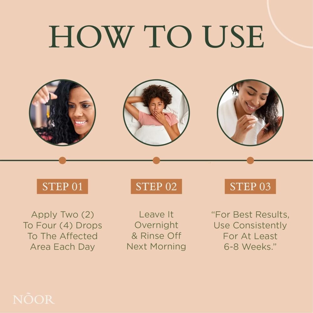 سيروم NOOR HAIR الفائق لنمو الشعر - علاج للشعر المجعد والتالف - الصورة 5