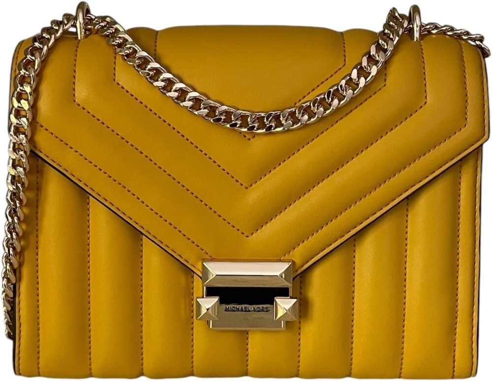 حقيبة "مايكل كورس" "ويتني" متوسطة الحجم مع تصميم بلونين وشعار العلامة - الصورة 3