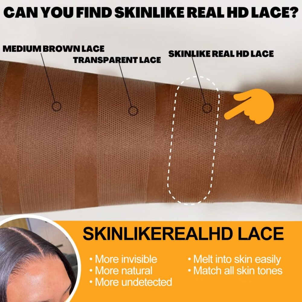 باروكة دانتيل أمامي 13x6 من شعر طبيعي 18 بوصة، موجة الجسم، كثافة 250% - الصورة 6