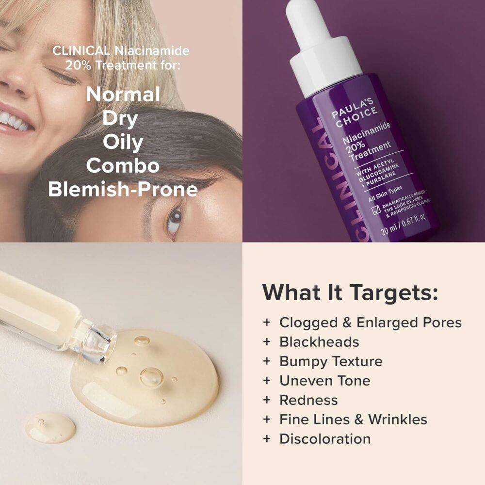 سيروم بولاز تشويس كلينيكال 20% نياسيناميد | سيروم مركز مع فيتامين B3 لتقليل التصبغات وتصغير المسام الواسعة | خالي من العطور والبارابين | 20 مل - الصورة 4