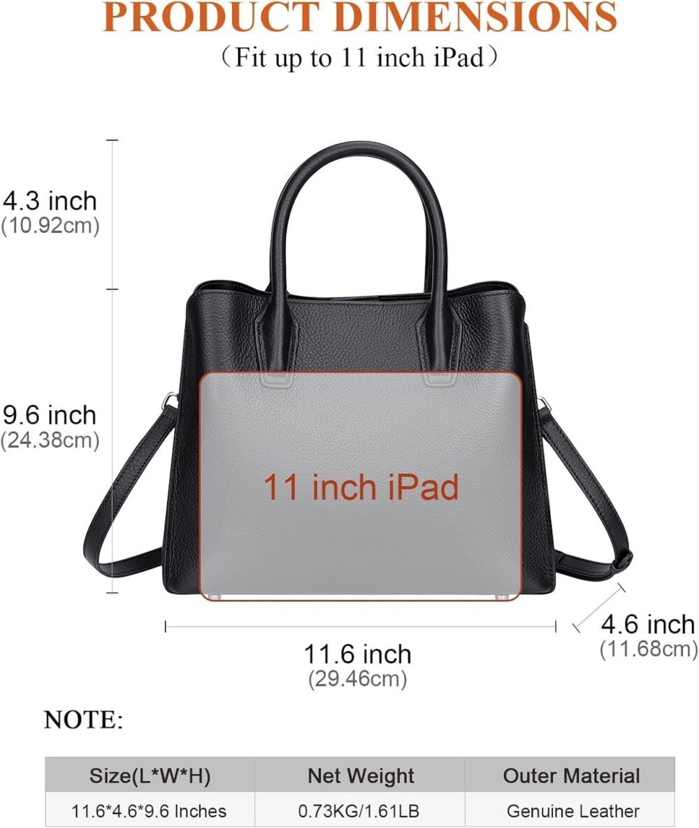 حقيبة ساتشيل جلدية حقيقية للنساء من "أوفر إيرث" - حقيبة كتف كلاسيكية ومتوسطة الحجم - الصورة 5