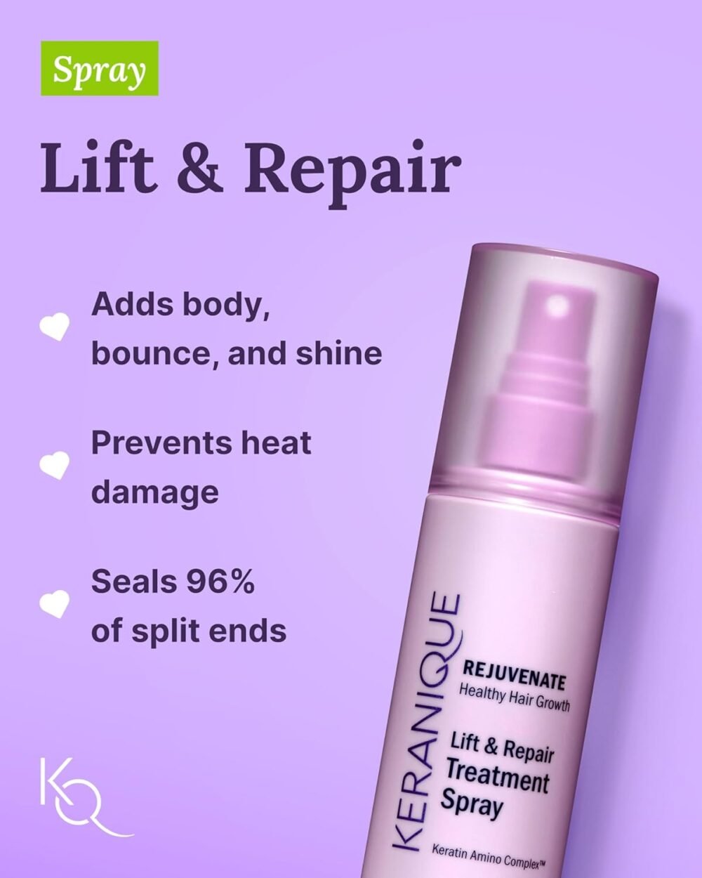 مجموعة Keranique لعلاج الشعر المتساقط - شامبو وبلسم للشعر التالف، سيروم منشط للبصيلات، بخاخ لرفع وإصلاح الشعر - منتجات غنية بالكيراتين للشعر الجاف والرقيق - حجم سفر - الصورة 5