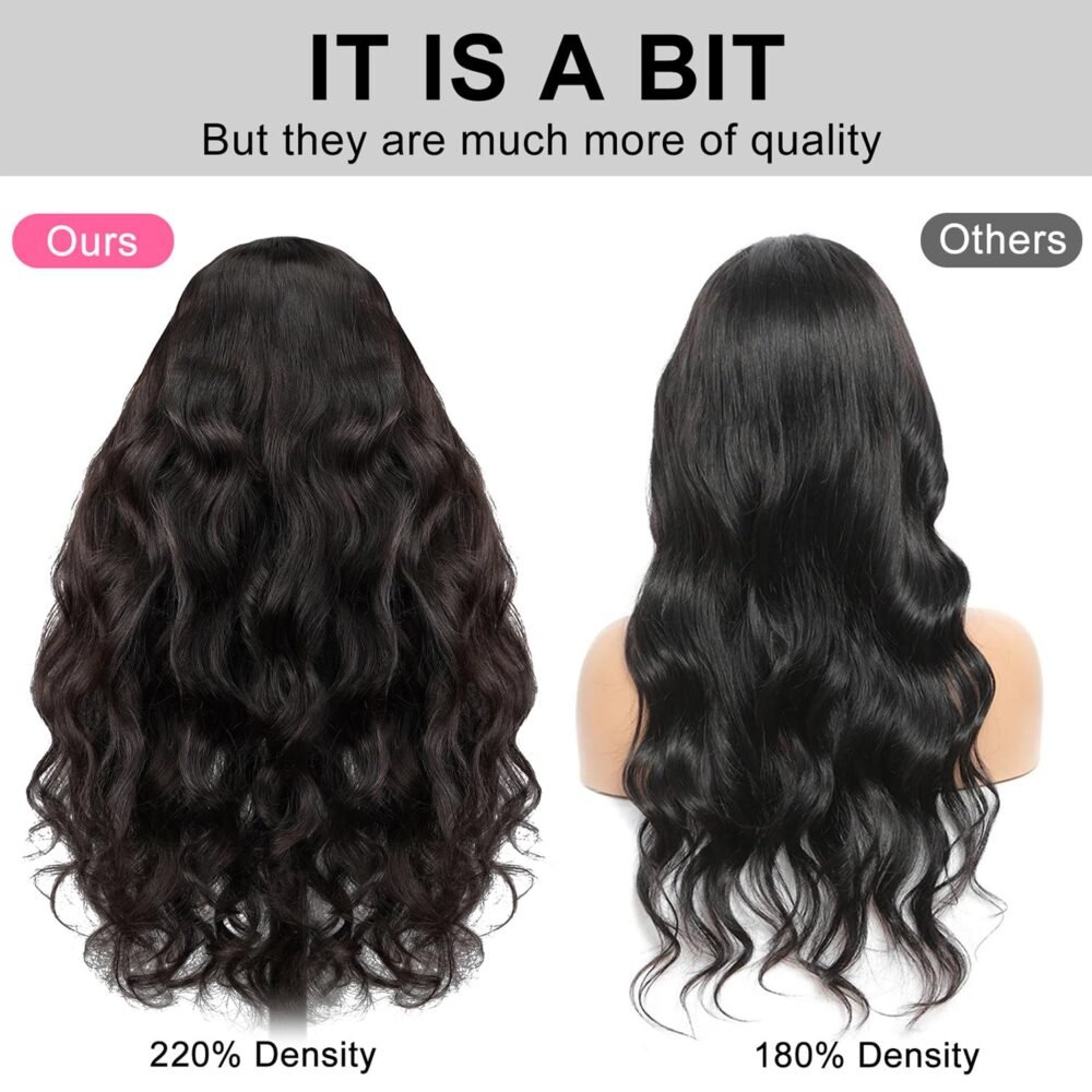 ⁦باروكة جليوليس بشعر بشري مع تسريحة بودي ويڤ 22 بوصة - 6x5، كثافة 220%، مسبقة القطع ومصفوفة مسبقًا، 12A، تسريحة جاهزة للارتداء⁩ - الصورة ⁦5⁩