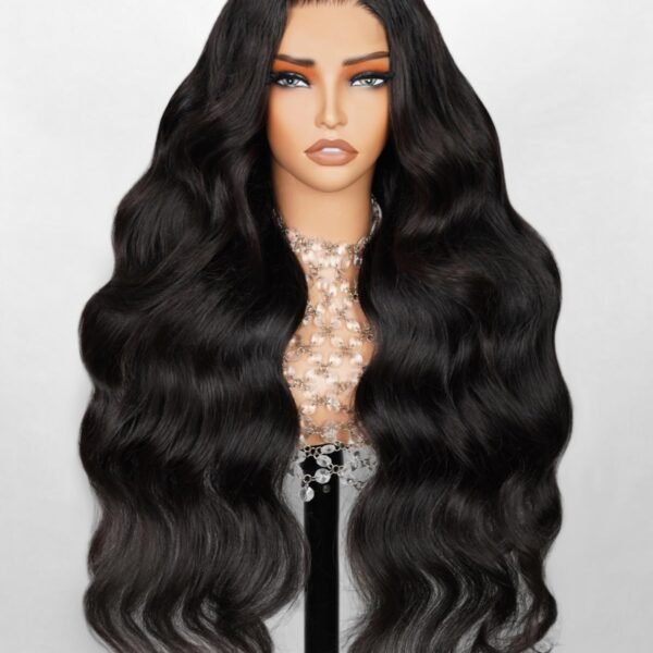 باروكة شعر طبيعي Arabella 5x6 بدون صمغ – كثافة 210% مع تموجات طبيعية طول 24 بوصة