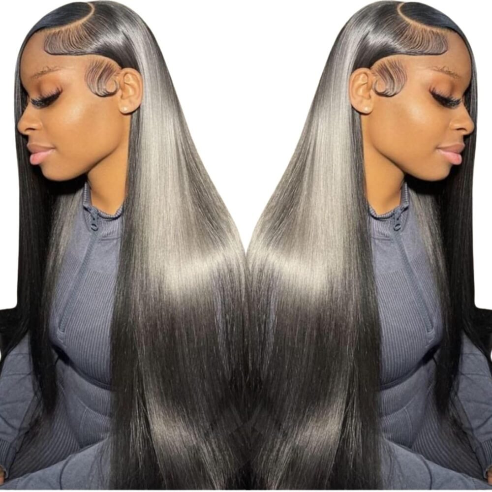 وِيج مستقيم 13x4 Lace Front شعر طبيعي HD Transparent Lace 180% كثافة مع شعر أطفال وتحديد خط الشعر، شعر برازيلي نقي، بدون غراء