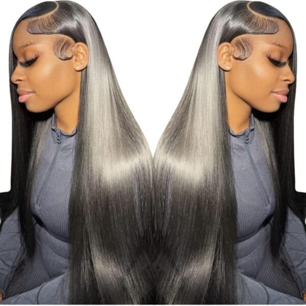 وِيج مستقيم 13x4 Lace Front شعر طبيعي HD Transparent Lace 180% كثافة مع شعر أطفال وتحديد خط الشعر، شعر برازيلي نقي، بدون غراء