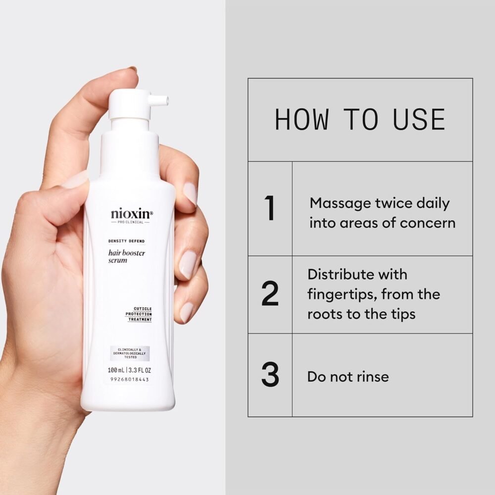 سيروم Nioxin Hair Booster - علاج متقدم لزيادة كثافة الشعر - 3.4 أونص (التعبئة قد تختلف) - الصورة 5