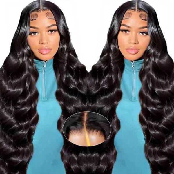 باروكة جاهزة للارتداء 6x4 بكثافة 250% شعر طبيعي، 26 بوصة، دانتيل شفاف HD، للنساء - باروكة موجهة للمبتدئين مع موجة جسم وتجزئة وسطية