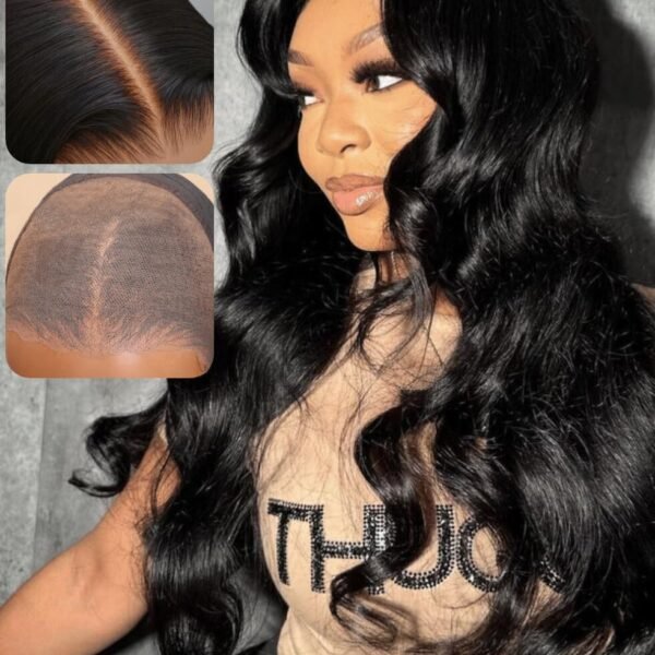 باروكة جليوليس UNICE بشعر بشري، تموجات جسم 7x5 دانتيل أمامي، عقد غير مرئية، جاهزة للارتداء، 22 بوصة، 180% كثافة