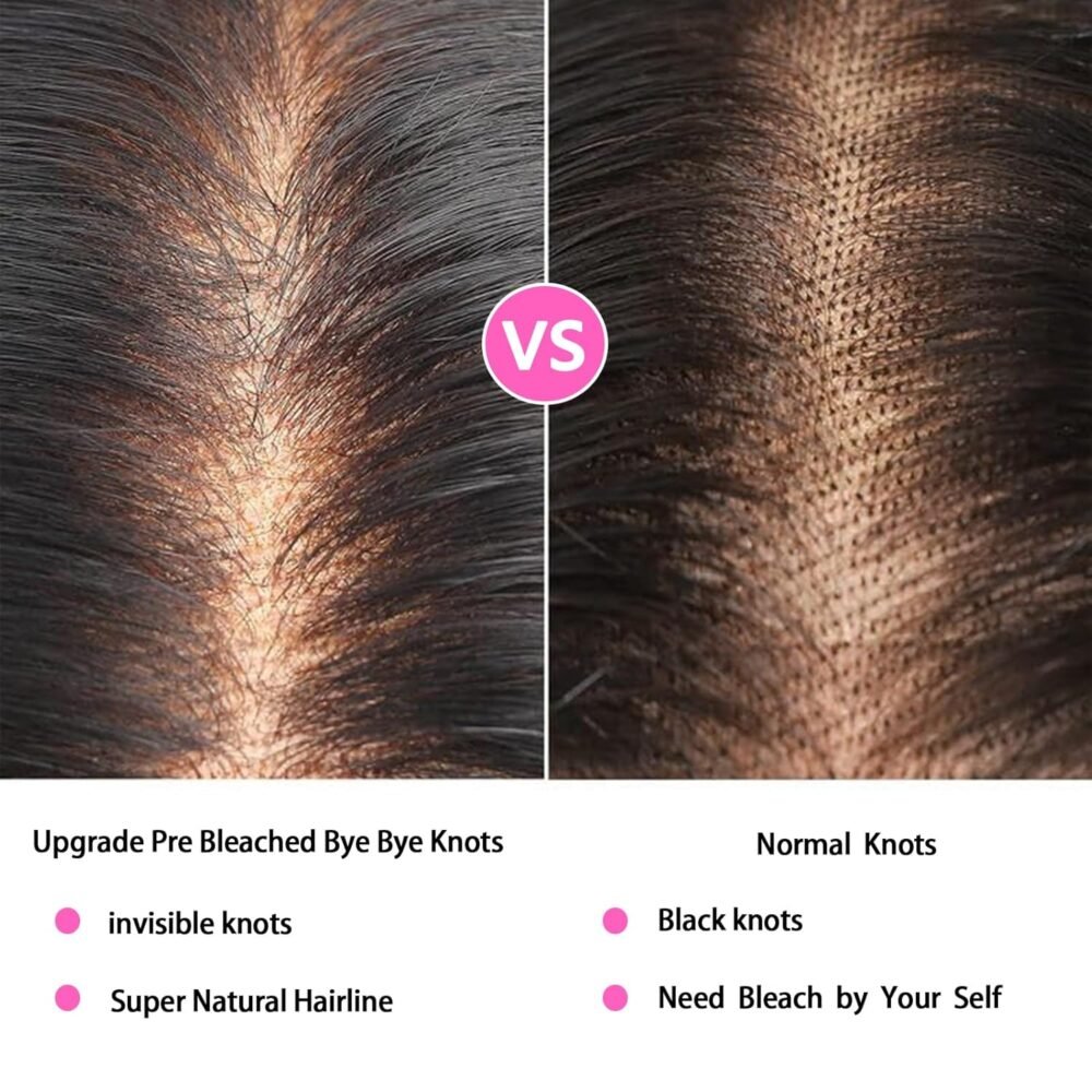 ⁦باروكة شعر بشري 26 بوصة، بدون غراء، تموجات عميقة 7×5، غلق HD، كثافة 200%، باروكة جاهزة للارتداء، بدون غراء، شعر بشري طبيعي⁩ - الصورة ⁦2⁩