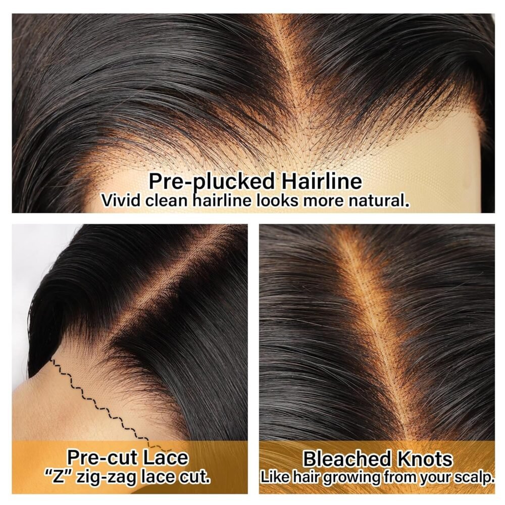 باروكة دانتيل أمامي 13x6 من شعر طبيعي 18 بوصة، موجة الجسم، كثافة 250% - الصورة 2