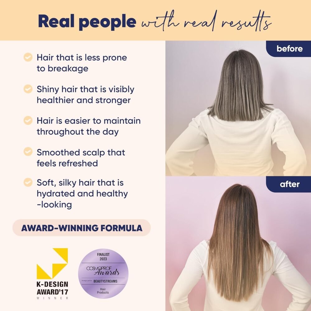 شامبو وبلسم مويري لزيادة حجم الشعر ضد تساقط الشعر – منتجات تكثيف مع مكونات من أصل طبيعي – أكثر من 100 مكون نشط لشعر كثيف وطويل وجميل، 2 × 8.45 أونصة سائلة - الصورة 3