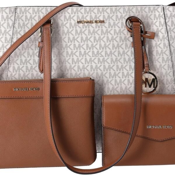 حقيبة "مايكل كورس" "شارلوت" الكبيرة 3 في 1 كروس بودي جلدية