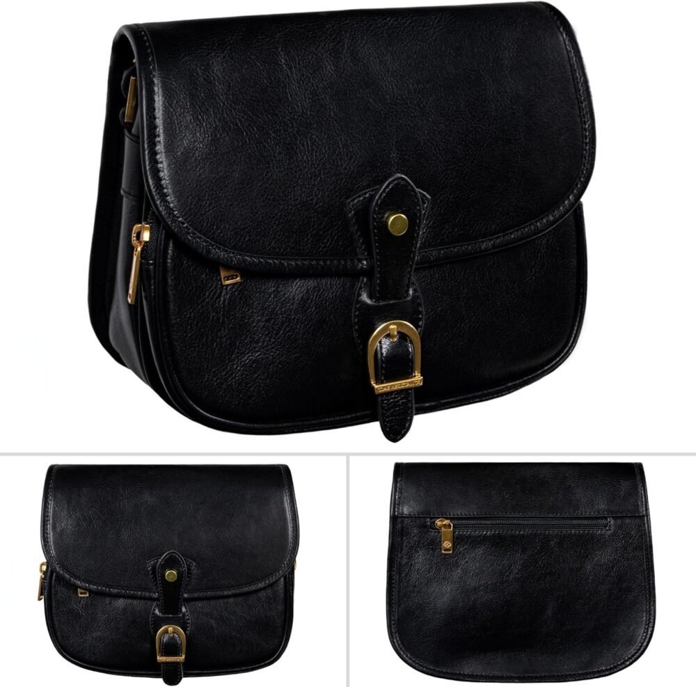 حقيبة "تايم ريسستانس" كروس بودي جلدية للنساء - حقيبة يد - حقيبة كتف - حقيبة ميسينجر - محفظة - الصورة 3