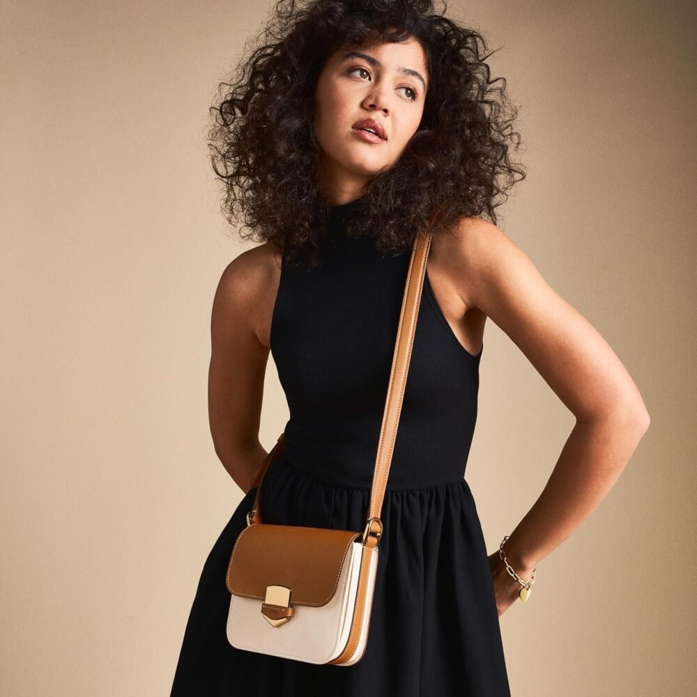 حقيبة "فوسيل" "لينوكس" من الجلد للنساء، حقيبة كروس بودي كبيرة أو صغيرة - الصورة 6