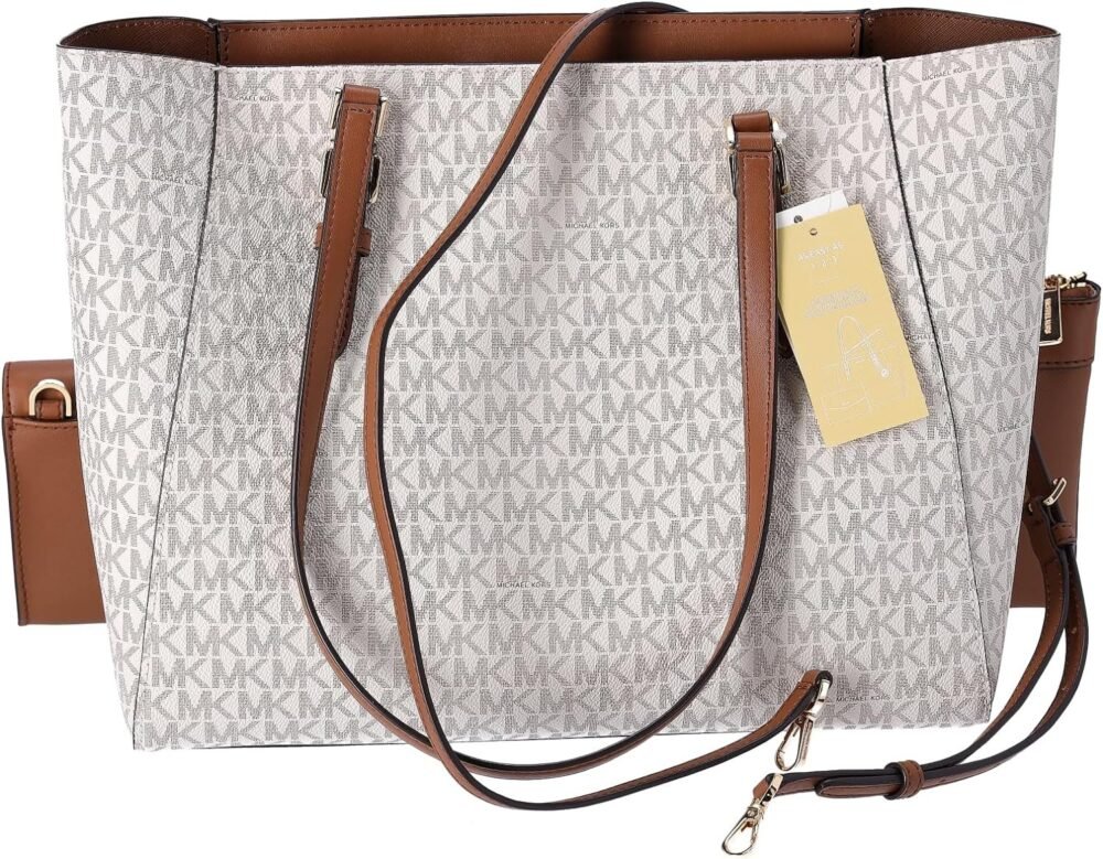 حقيبة "مايكل كورس" "شارلوت" الكبيرة 3 في 1 كروس بودي جلدية - الصورة 4