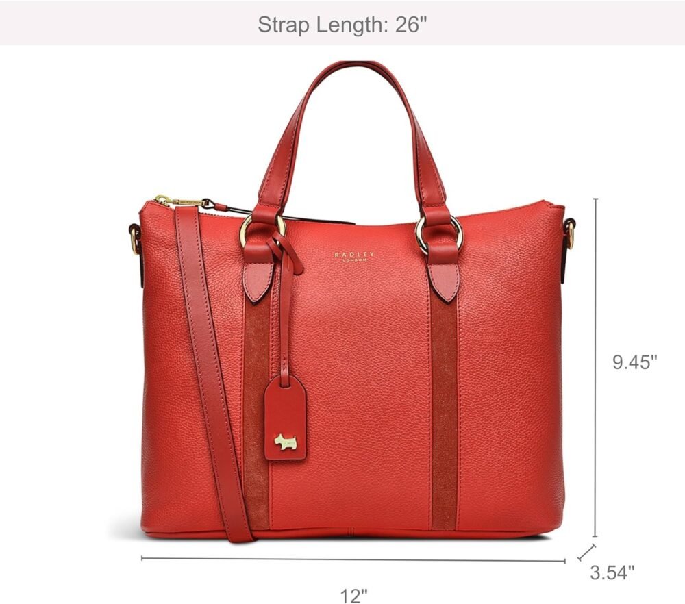 حقيبة ساتشيل جلدية للنساء من "رادلي لندن" ويستبورن - حقيبة كروس بودي متوسطة الحجم مع سحاب - الصورة 5