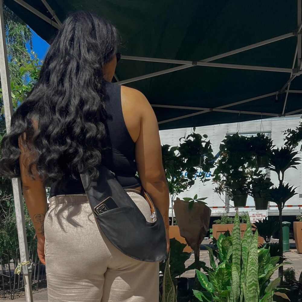 حقيبة "ساش" كروس بودي - حقيبة جلدية حقيقية أو صناعية للنساء - حقيبة سفر مع محفظة محمية ضد الترددات - الصورة 4