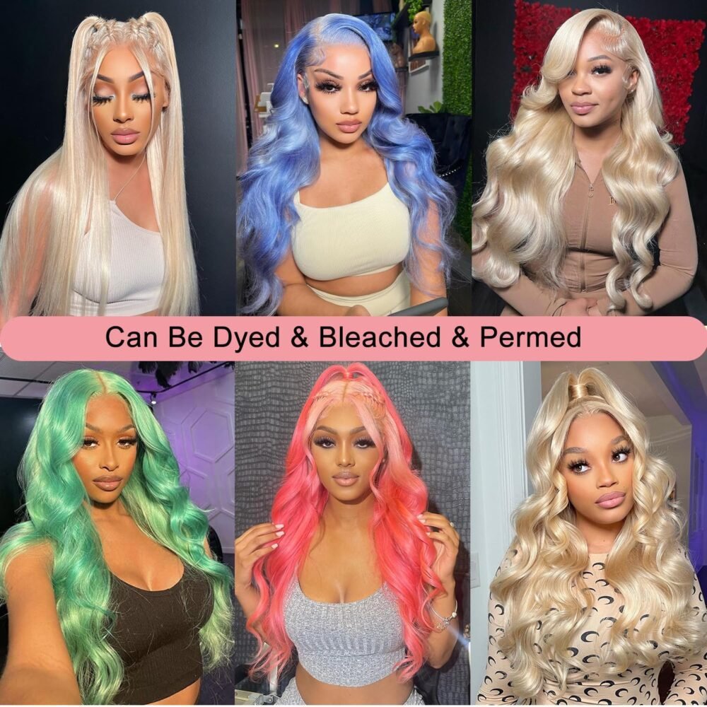 باروكة Alimubi 613 بلوند - رباط أمامي 5x5، بدون غراء، تموجات جسم، مشذبة مسبقًا، شعر بشري 36 بوصة - الصورة 6