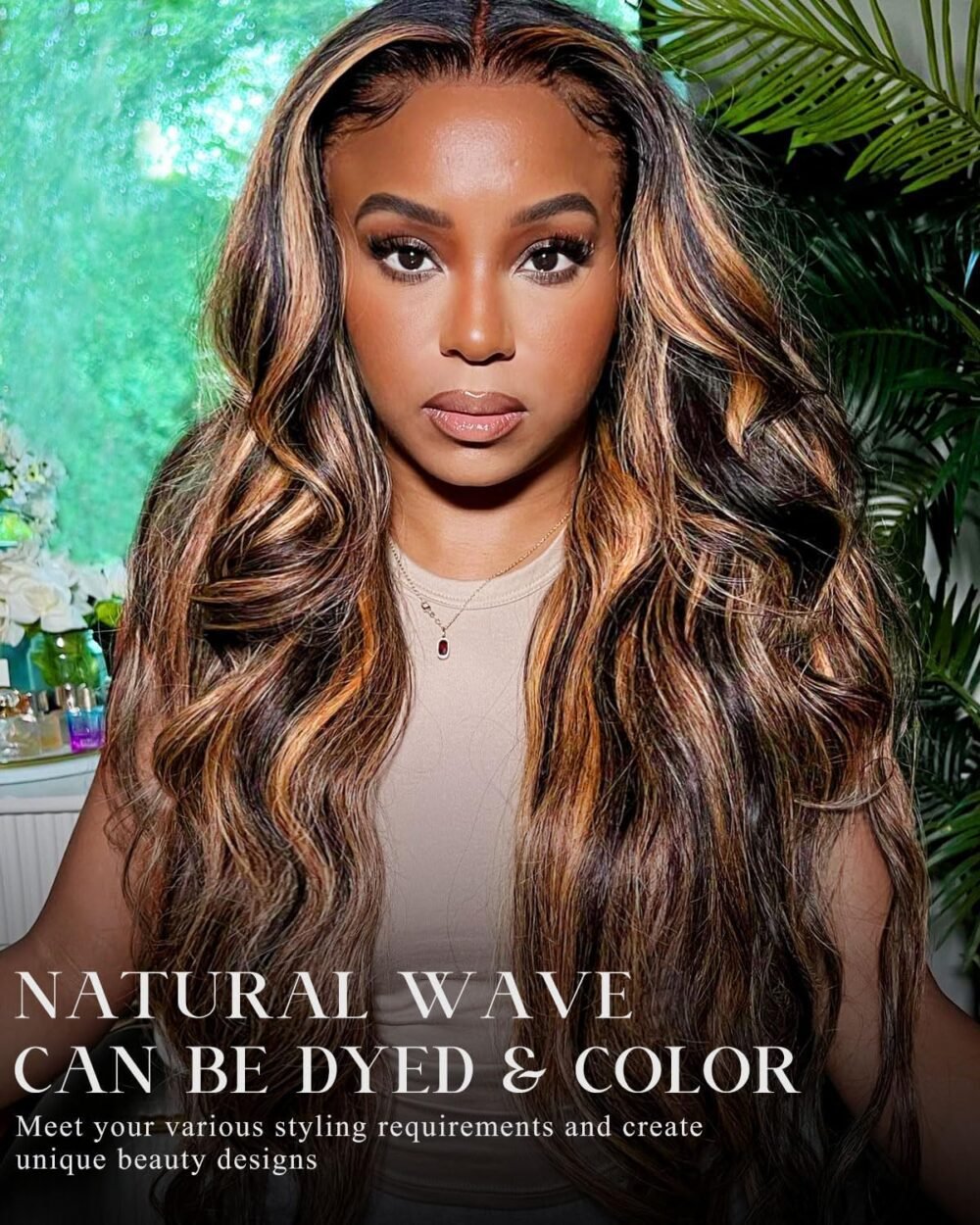 ⁦باروكة شعر بشري Arabella، 22 بوصة، هايلايت أومبري 1B/30، 13x4 رباط، بدون غراء، كثافة 210%، تموجات الجسم، مشذبة مسبقًا، عقد صغيرة حقيقية⁩ - الصورة ⁦2⁩