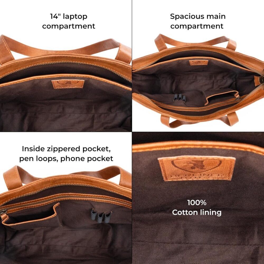 حقيبة يد جلدية فاخرة "برلينر باغز جوليا" - لون بني - الصورة 5