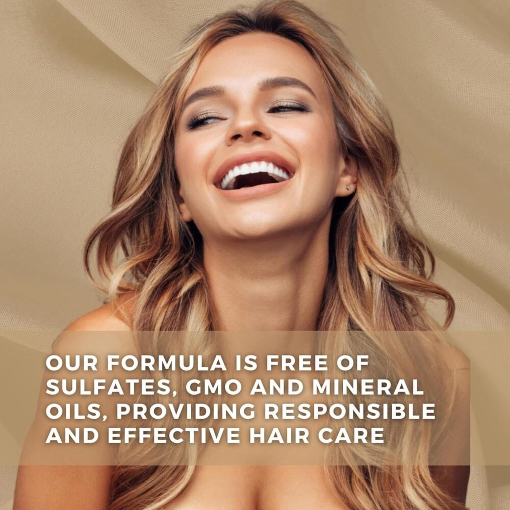 مجموعة شامبو وماسك Kerargan لمكافحة تساقط الشعر بزيت الخروع للشعر الجاف والضعيف والباهت - يعزز النمو - خالي من الكبريتات والسيليكون والمواد المعدلة وراثيًا - عبوة 2x16.9 أونصة - الصورة 6