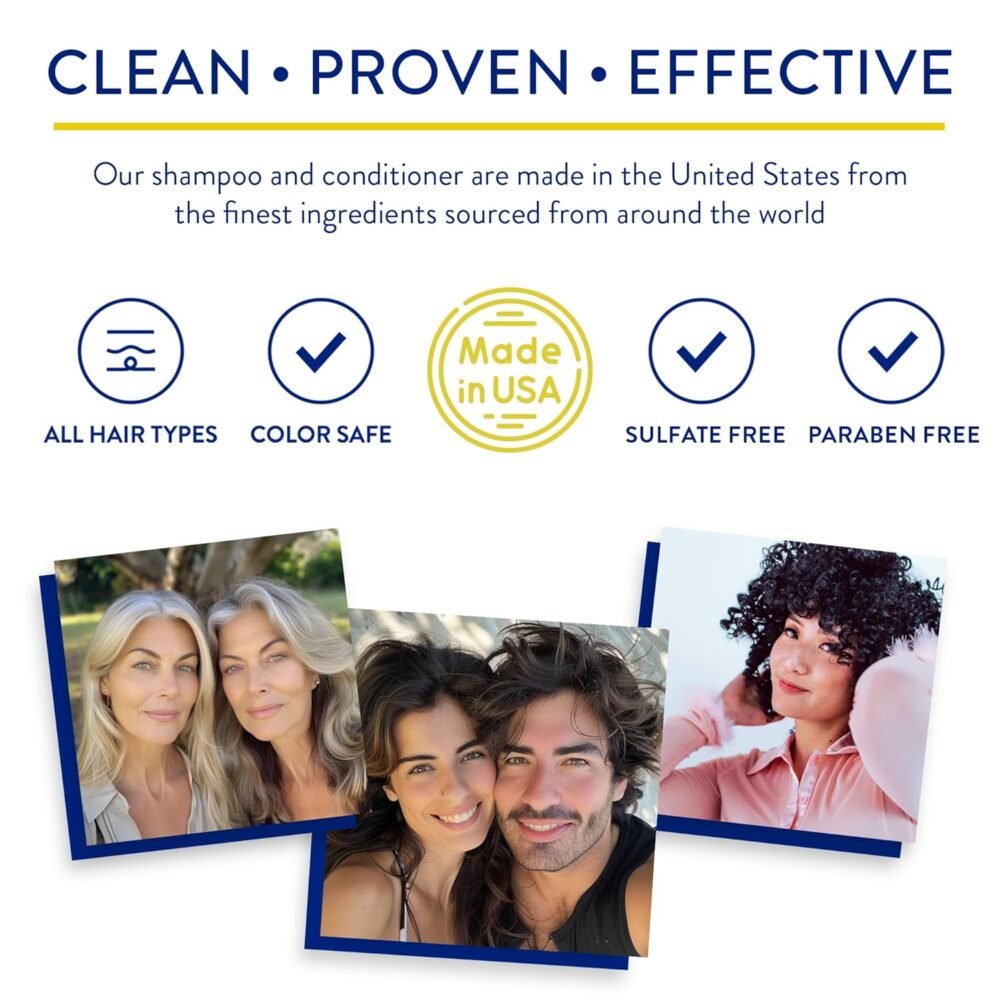 مجموعة شامبو وبلسم روتين ويلنيس لمكافحة تساقط الشعر - تحتوي على البيوتين ومثبط DHT للرجال والنساء - آمنة على اللون وتدعم نمو الشعر الصحي - بنكهة الفانيليا واللوز (عبوة من 2) - الصورة 5