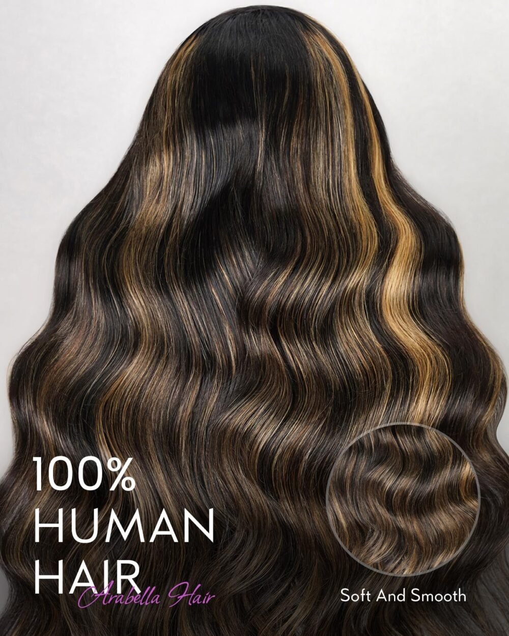 باروكة Arabella 5x6 جاهزة للاستخدام – شعر طبيعي 1B/27 هايلايت مع دانتيل HD 22 بوصة - الصورة 6