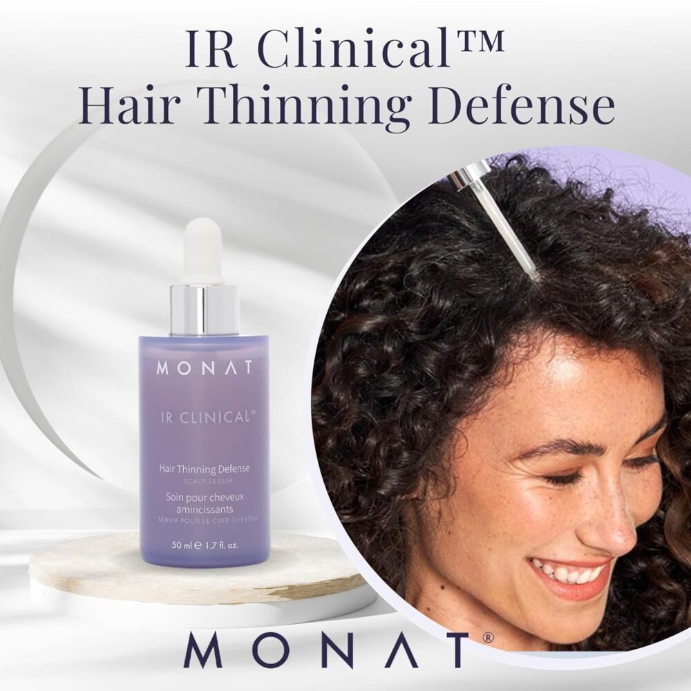 MONAT IR Clinical™ سيروم مكافحة ترقق الشعر - سيروم استعادة الشعر مع مكونات بيولوجية طبيعية - معزز كثافة الشعر لشعر أكثر سمكًا وكثافة - سيروم مغذي لفروة الرأس - الصورة 2