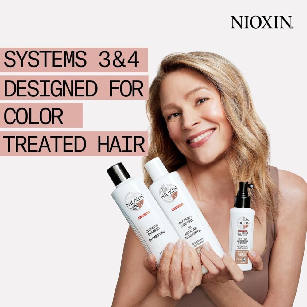 مجموعة Nioxin System Kit 4 - تنظيف، ترطيب وعلاج لفروة الرأس للحصول على شعر أكثر كثافة وقوة (إمداد لمدة 3 أشهر) مع علاج Nioxin Diamax لزيادة كثافة الشعر بشكل فوري - الصورة 2