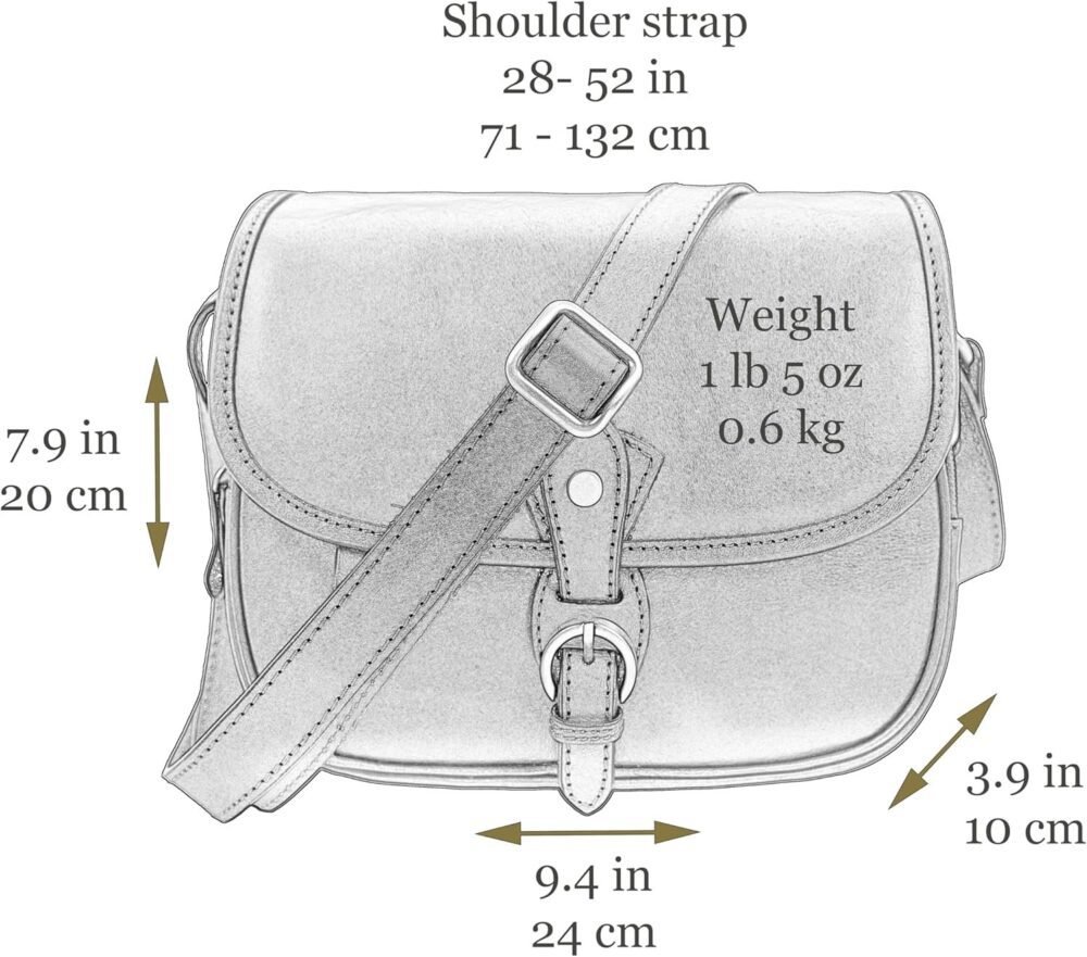 حقيبة "تايم ريسستانس" كروس بودي جلدية للنساء - حقيبة يد - حقيبة كتف - حقيبة ميسينجر - محفظة - الصورة 6