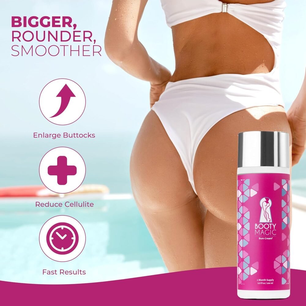 كريم تكبير الأرداف | كريم بحجم 6.8 أونصات يحتوي على مستخلص جذور الماكا، بويراريا ميريفيكا، وألوفيرا لتعزيز الحجم، الامتلاء والنعومة - الصورة 3