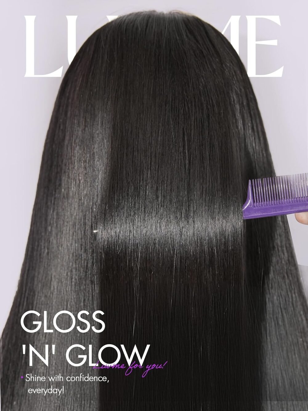 باروكة مستقيمة 5x5 دانتيل أمامي من شعر طبيعي بدون غراء - لون أسود طويل - الصورة 6