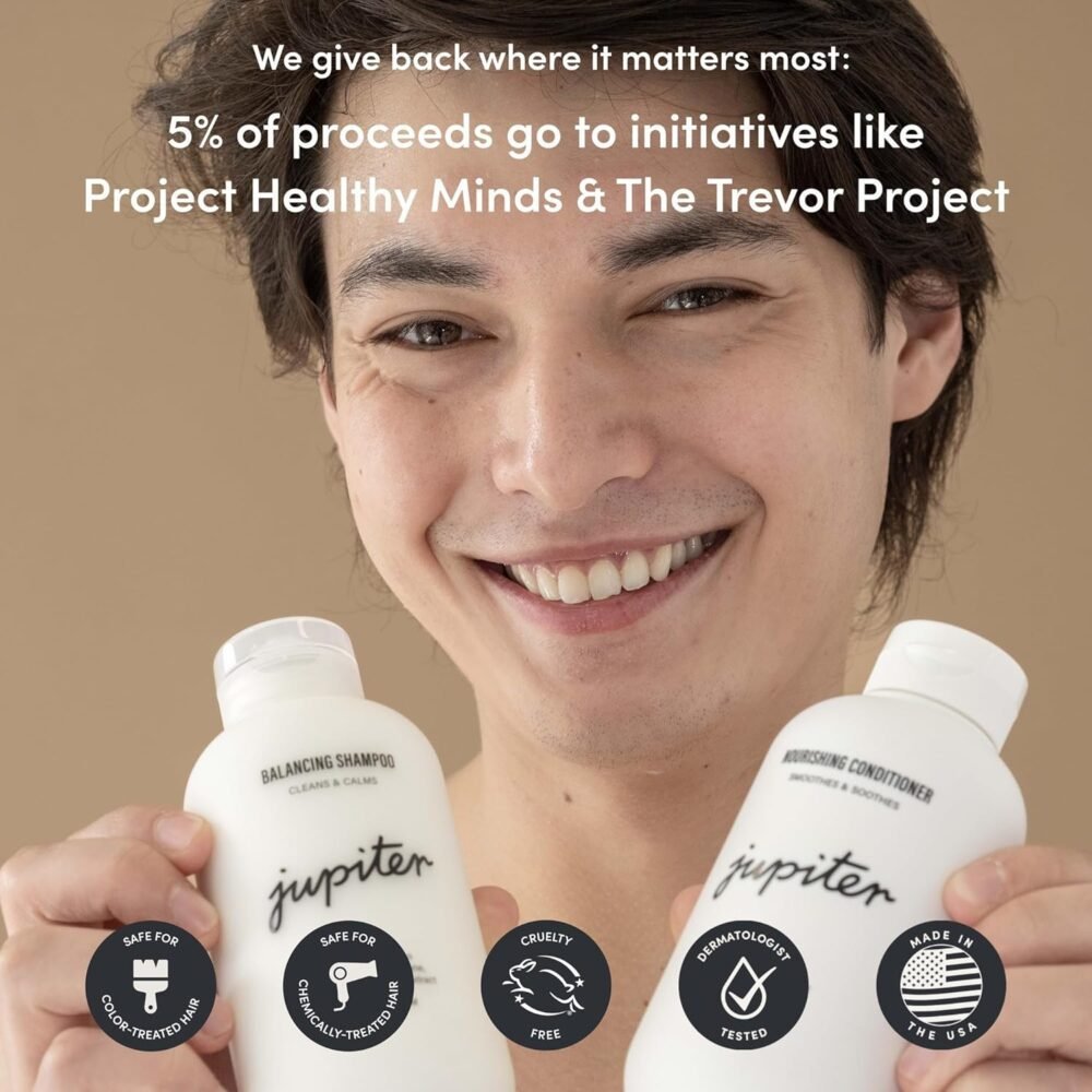 مجموعة الشامبو والبلسم والسيروم ضد القشرة من جوبتر - للعناية بفروة الرأس الجافة، الحكة، الدهنية، والقشرية (خالية من الكبريتات) - الصورة 6