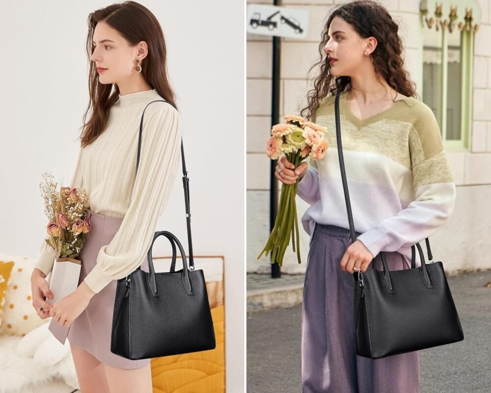 حقيبة ساتشيل جلدية حقيقية للنساء من "أوفر إيرث" - حقيبة كتف كلاسيكية ومتوسطة الحجم - الصورة 3