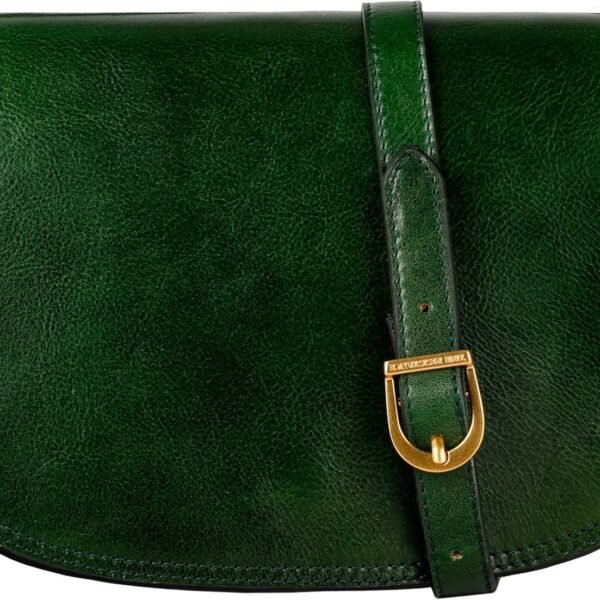 حقيبة "تايم ريسستانس" الجلدية كروس بودي للنساء - حقيبة كتف - حقيبة ميسينجر - محفظة - مع علبة هدية