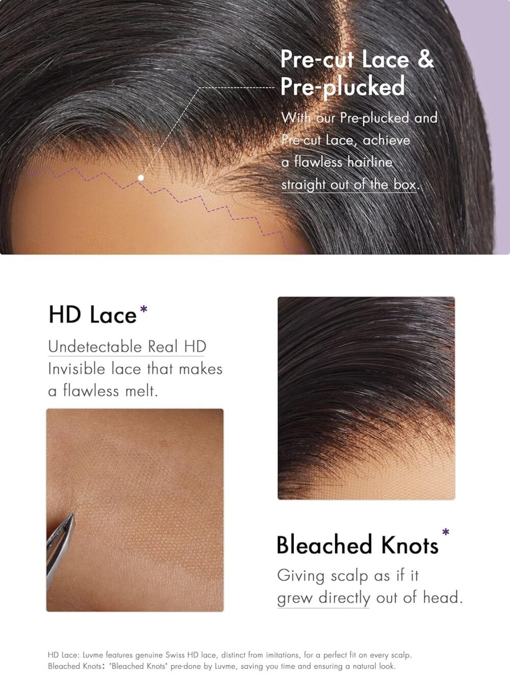 ⁦باروكة شعر بشري بوب بطول 14 بوصة مع قص طبقات، تم تصفيفها مسبقاً، غلق HD لاصق بدون غراء، مع غرة جانبية⁩ - الصورة ⁦3⁩